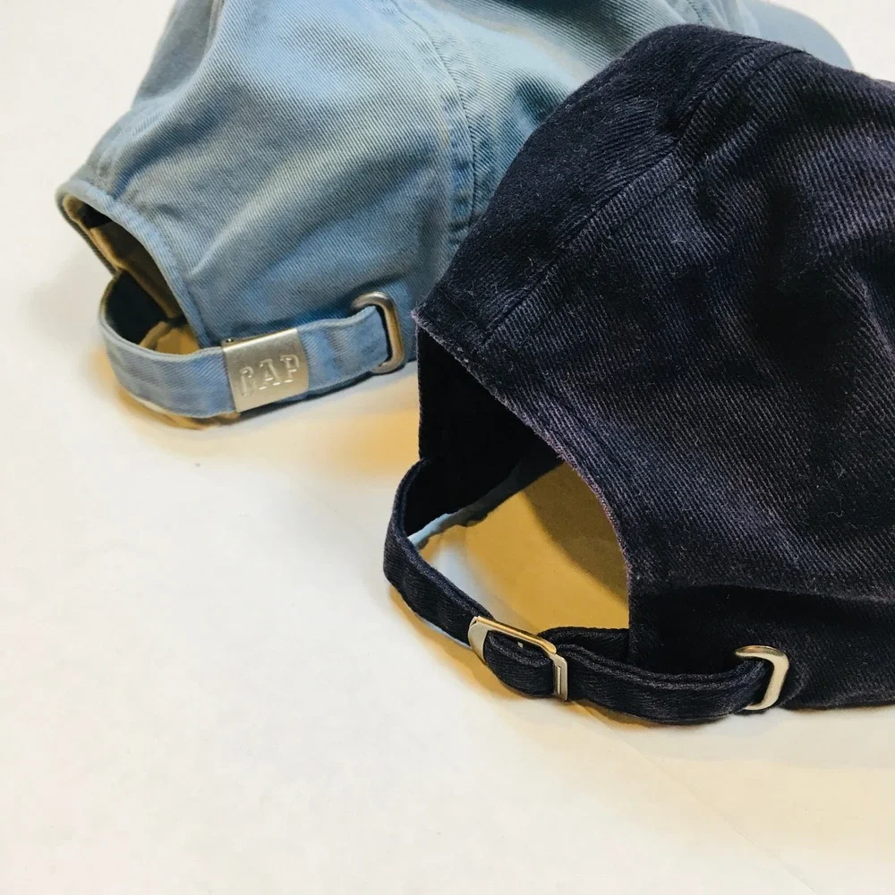 Lot 2 Vintage M/L‎ Baseball Hats Gap High Notes Flute Piccolo Blue Black Preppy